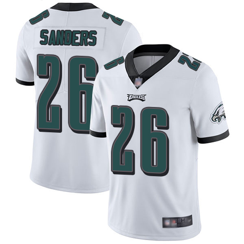 Men Philadelphia Eagles 26 Miles Sanders White Vapor Untouchable NFL Jersey Limited Player Football